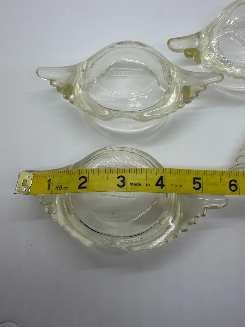 Vintage anchor hocking Clear Glass Imperial crab cakesServing Dishes